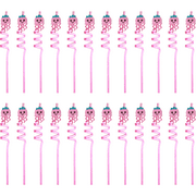 24Reusable Plastic Straws,Hawaiian Beach Cocktail Luau Party Decorations Supplies Favors
